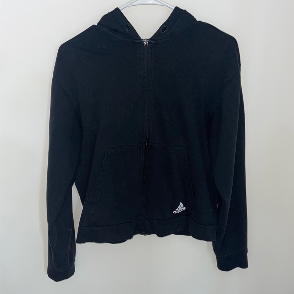Adidas Kids Black Hoodie Jacket